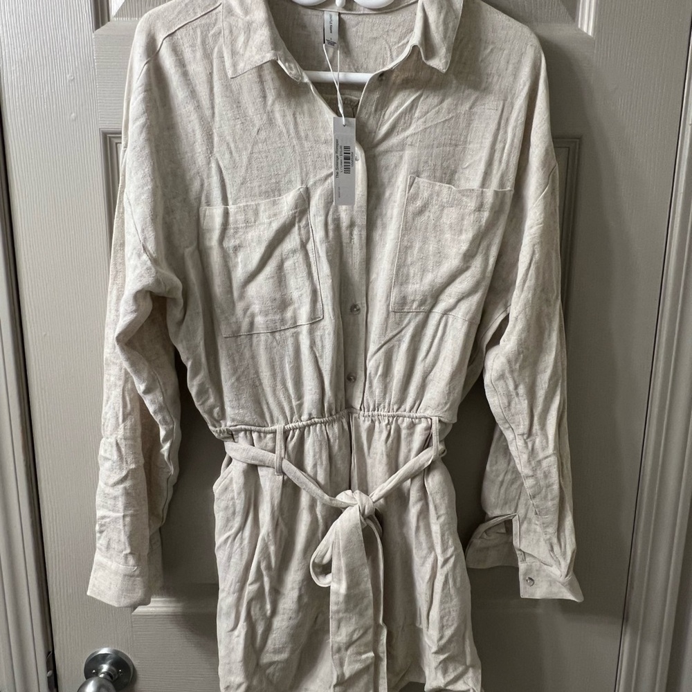 Gentle Fawn Cream Utility Jumpsuit
